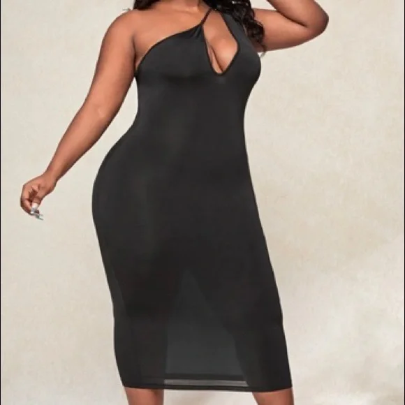 One Shoulder Bodycon Dress - Picture 2 of 3